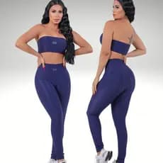 Conjunto Academia Feminino Tomara Que Caia Legging Cintura Alta Empina Bumbum Treino Corrida Fitness