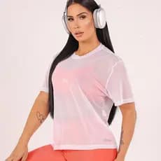 Camisão Feminino de Tule com Toque Macio e Confortável para Academia