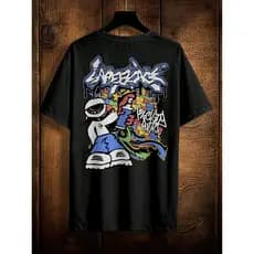 Camisa Camiseta Masculina Streetwear 100% Algodão Estampada Grafite Cores Estilo De Rua