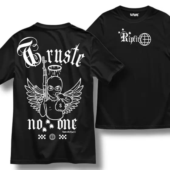 Camisa Camiseta Básica Masculina Streetwear 100% Algodão Anjo Truste AK-47