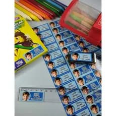 Kit 72 Etiquetas Escolares Personalizadas com Foto A prova d'água – etiquetas personalizadas para Material Escolar.