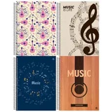 Caderno De Música 1 Matéria Capa Dura São Domingos 80 Folhas