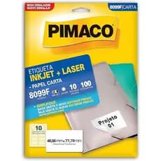 Etiqueta Adesiva Pimaco com 10 etiquetas/80 etiquetas com 10 folhas