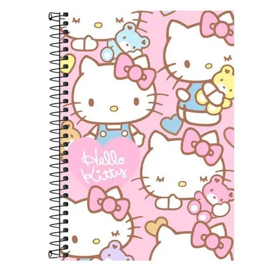 Caderno Personalizado HELLO KITTY (kuromi, my melody, sanrio) - 1 matéria, 10 matérias 20 matérias