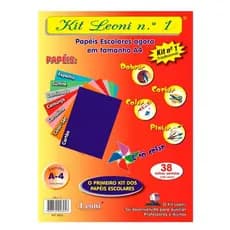 Papel Escolar Criativo Kit Leoni N1 A4 38 Folhas Papel Escolar Criativo