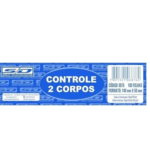Talão De Comando (Numerado) 2 Corpos 100 Folhas - Kit c/4 talões