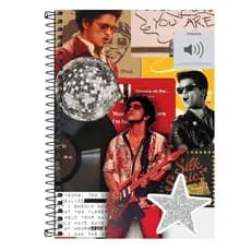 Caderno Personalizado Bruno Mars - 1, 10 e 20 matérias