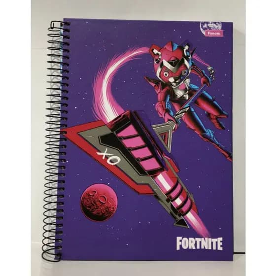 Caderno Fortnite Pink Bear 10 Matérias 160 Folhas | Caderno Universitário  | Material Escolar Gamer | Papelaria