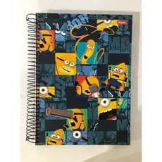 Caderno Minions 10 Matérias 160 Folhas Foroni | Caderno Universitário Infantil | Material Escolar Minions | Papelaria