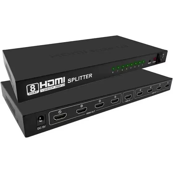 Multiplicador de Video Splitter Hdmi 1x8 HD (usado)Distribuidor De Sinal Para Tvs Monitor 8 Saídas