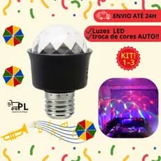 Lampada Led Giratoria Balada Festa Rotativa Globo Iluminação 2,6W E27