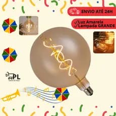 Lâmpada Filamento LED G150 4W E27 LUZ QUENTE (AMARELO) Âmbar Retrô Vintage 110V~220V | Bivolt