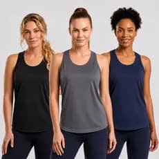 Kit 3 Regata Dry Fit Feminina Academia Costas Nadador Confortável Esportiva Poliester Lisa