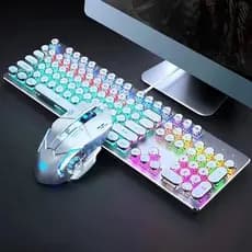 Kit Esports Teclado Mecânico 100% Punk + Mouse Para Jogos - Item Indispensável Para Gamers H7