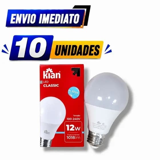 Kit 1O Lampada Led 12W KIAN- Branca