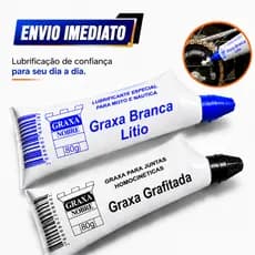 Graxa Branca de Lítio + Graxa Grafitada 80g – Lubrificação e Proteção de Alta Performance