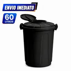 Cesto de Lixo Lixeira com Tampa Higiênica 60 Litros