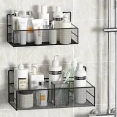 Suporte Organizador de canto Prateleira de banheiro shampoo suporte adesivo para parede para cozinha e banheiro Multiuso À prova
