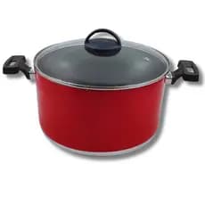 Panela/Caldeirão/Panelão 20cm Antiaderente Teflon Dakasa Cores Vermelho e Preto Caçarola de Arroz
