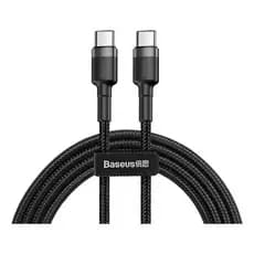 Cabo Turbo USB-C Tipo-C x USB-C Tipo-C Baseus Cafule 60w 1m Ultra Resistente iPhone 15 16 e Android