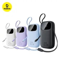 PowerBank Baseus EnerFill FC31 20000mAh 22.5W com 2 Cabos Integrados Turbo Display Digital