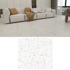 Kit 24 Pecas Adesivo Vinilico Para Piso De Azulejo Mármore Moderno Com Cola Antiderrapante Lavável