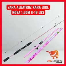 Vara Albatroz Rosa Maciça 1,50m 8-16 LB Molinete- Qualidade