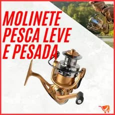 Molinete de Pesca Grafeno 3000 Pesca Leve e Pesada Mar Rio Lago Grafeno, CMIK Diversos Modelos