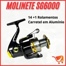 Molinete Para Pesca Pesada Alto Mar SG 6000 Drag 18kg Aço Inoxidável