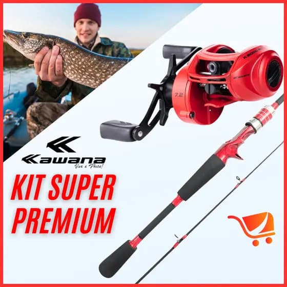 Conjunto Vara Cmik Carbono 1,80m + Carretilha K6000 BG 7.2:1 Premium – Pesca Forte e Precisa