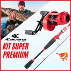 Conjunto Vara Cmik Carbono 1,80m + Carretilha K6000 BG 7.2:1 Premium – Pesca Forte e Precisa