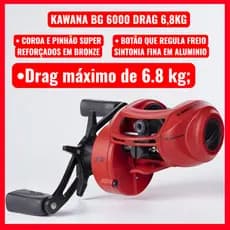 Carretilha DE PESCA Kawana BG 6000 Anticabeleira Drag 6,8 kg