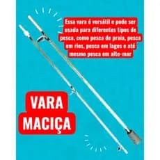 Vara  De Pesca Fibra De Vidro Maciça Emenda Em Rosca Sólida