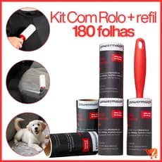 Kit Rolo Adesivo Tira Pelos Para Roupa e Estofados Banco De Carro Multiuso Camesa