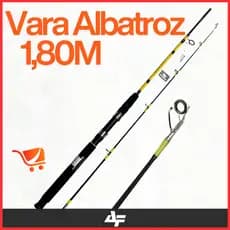 Vara Albatroz 1,80 m / 20-40 lb New Techno Solid Fibra de Vidro, Cabo EVA, Ação Média/Rápida