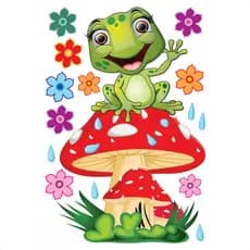 Adesivo Decorativo Sapo Cogumelo Banheiro Quarto Infantil Adesivo Decorativo Papel Armário Vidro