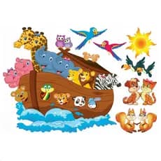 Adesivo Decorativo Arca De Noé Parede Quarto Infantil Creche Papel adesivo parede adesivo de parede