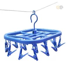 Varal De Roupa Íntima Calcinha Meia Peças Pequenas Sutiã azul