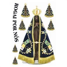 Adesivos Papel Religioso Nossa Senhora Aparecida Padroeira Adesivo Decorativo Papel Armário Vidro