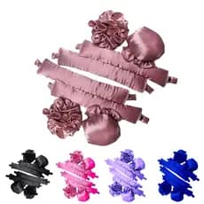 Mini Modelador de Cachos de Cetim (Heatless Curver)(Curling Rod) Cachos sem Calor - 1,2,3 e 4 Unid - Cores Variadas