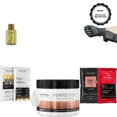 Borabella Perfeitox Alinhamento 300g + Óleo Argan 7ml + Sachês