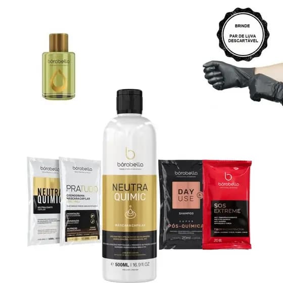 Borabella NeutraQuimic 500ml + Óleo Argan 7ml + Sachês