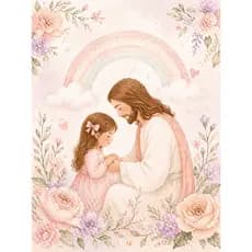 Quadro Infantil Menina Nome Personalizado Decorativo Religioso Jesus Batizado Chá Bebê Presente
