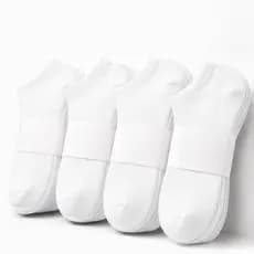 Kit 24 Pares de Meia Soquete Branca Cano Curto Algodão Premium Masculino Feminino Respirável