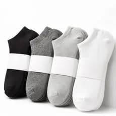 Kit Até 24 Pares de Meia Soquete Cano Curto com Algodão Masculino Feminino | Meia Branca, Sortida ou Preta