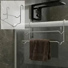 Suporte Porta Toalha Aço Inox Box Vidro Banheiro Sem Furar