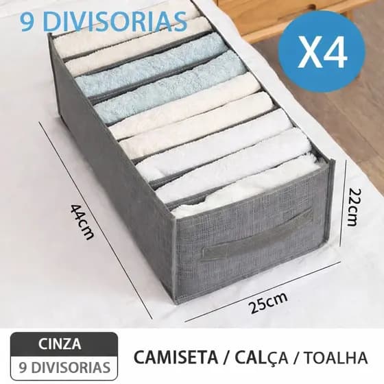 Kit Organizador De Calça Jeans/Organizador De Guarda Roupa Arrumados/Caixa De Armazenamento De Roupas Arrumados