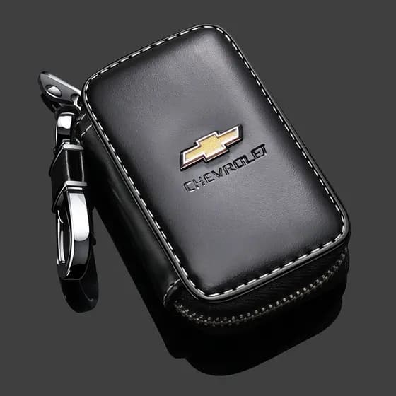 Capa Para Chave De Carro Em Couro Remoto Sem/Porta-Chaves Genuíno