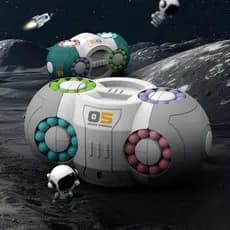 Cubo Giratório para os Dedos, Brinquedo para Adultos e Crianças, Quebra-Cabeça para Alívio do Estresse, Plástico