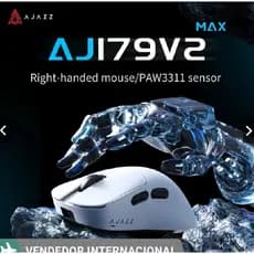 AJAZZ AJ179 v2 MAX Mouse gamer sem fio 1K taxa de relatório Design leve Sensor ergonômico PAW3311